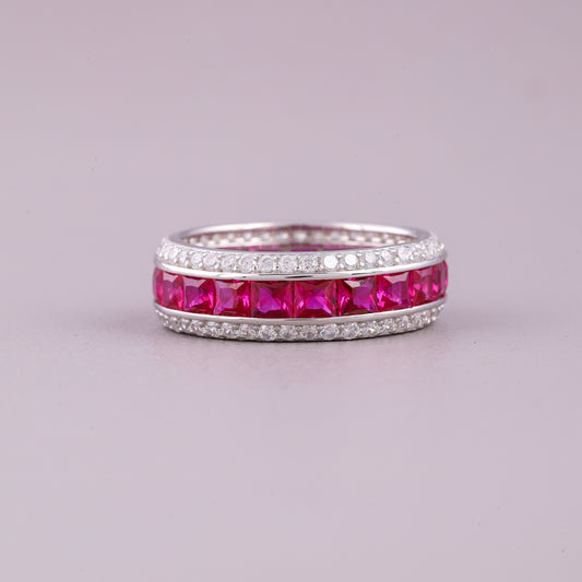 Floral Natural Sapphire Diamond Ring Nature Inspired Bridal Jewelry - view 2