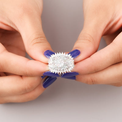 Natural Sapphire Diamond Ring by Elegant Blue Gemstone Jewelry