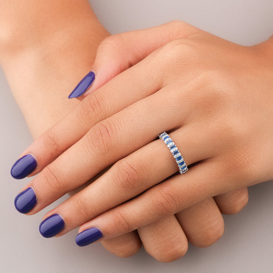 Natural Sapphire Diamond Ring by Elegant Gemstone Jewelry - view 3