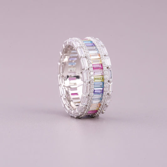 Natural Sapphire Diamond Solitaire Engagement Ring - view 4