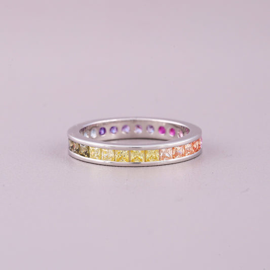 Natural Sapphire and Diamond Bridal Wedding Ring - view 2