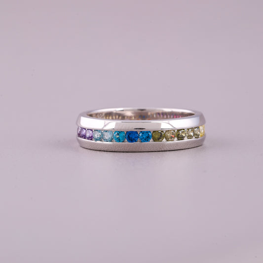 Oval Natural Sapphire Diamond Engagement Ring - view 2