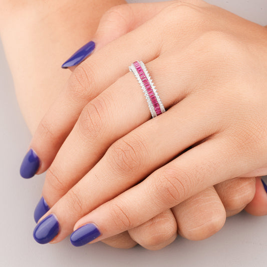 Round Natural Sapphire Diamond Ring Luxury - view 3
