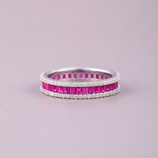 Sapphire Diamond Eternal Band Never-Ending Love Symbol - view 2