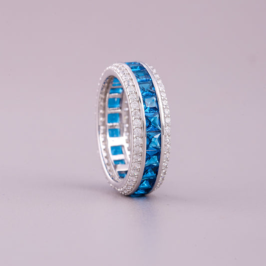 Oval Natural Sapphire Ring with Diamond Accents - view 4