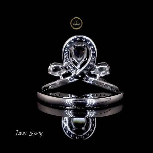 Celestial Loop Natural Rose-Cut Diamond Ring in 14K Gold - view 3