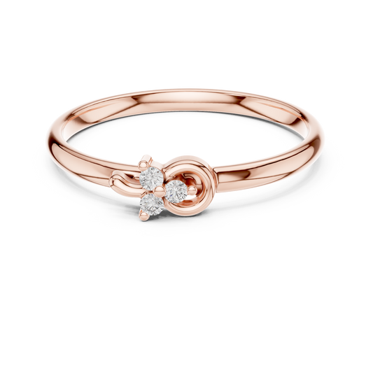 Open Circle Moissanite Cluster Ring with Round Cut Brilliant Stones - view 2