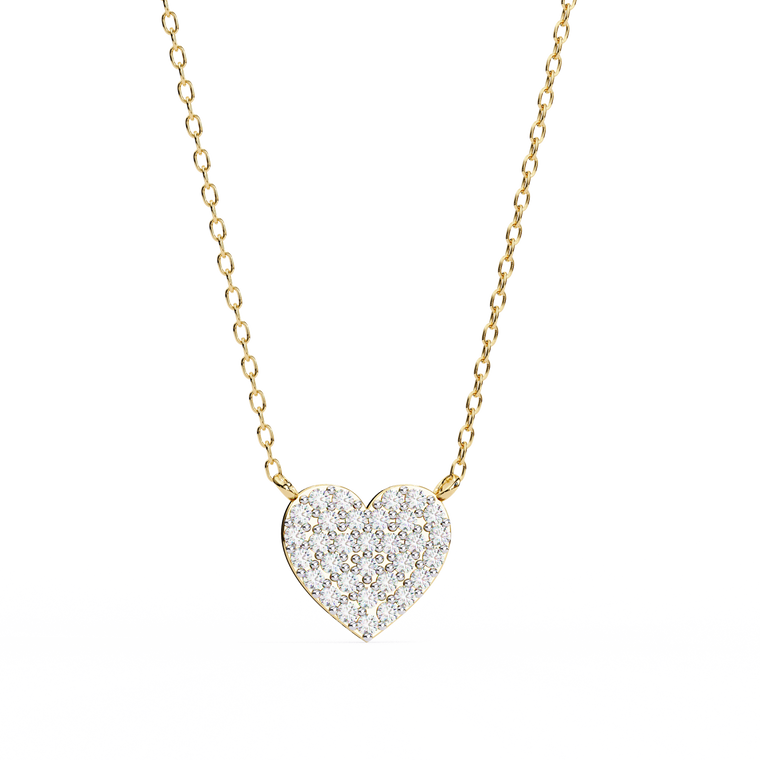 Round Heart Shaped Charm Two Loop Pendant - view 2