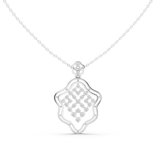 Openwork Quatrefoil Pattern Necklace - view 3