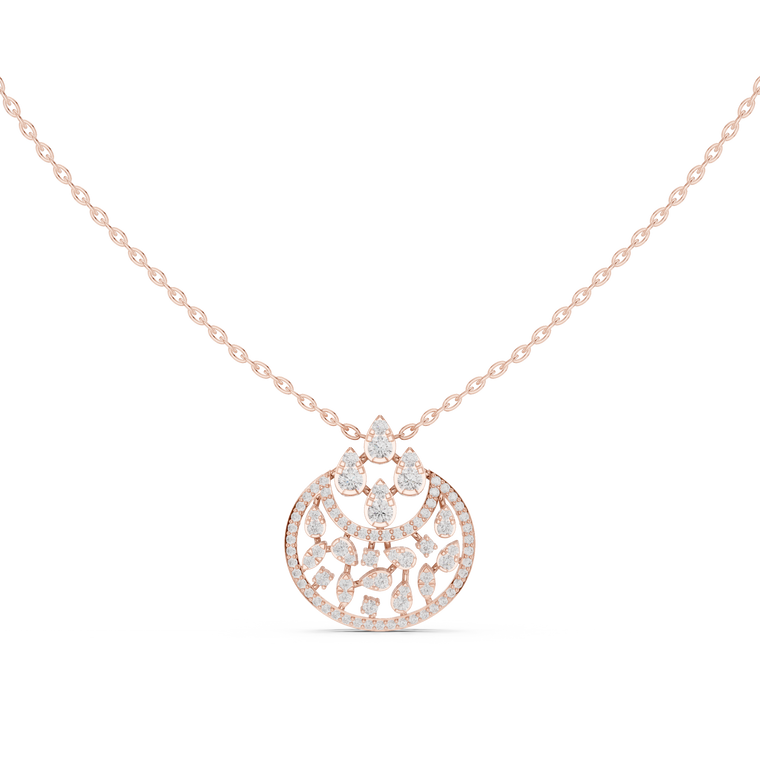 Chandelier Droplet Layering Pendant with Multi Stone - view 2