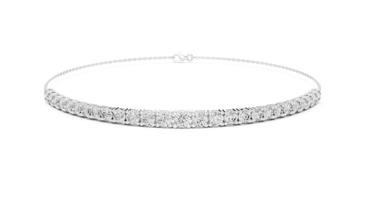 Single Classic Row Round Tennis Bracelet - view 3