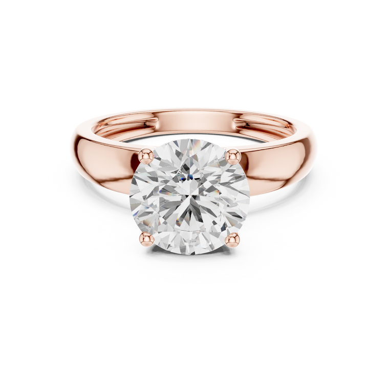 Round Cut Lab Diamond Solitaire Engagement Rings - view 2