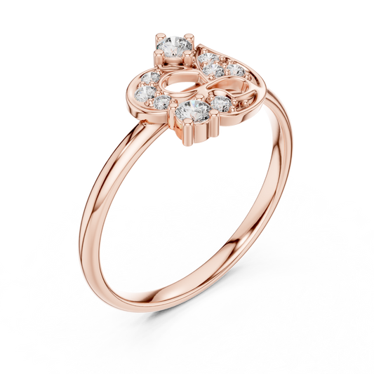 Nature Inspire Peacock Shape Moissanite Engagement Ring - view 3
