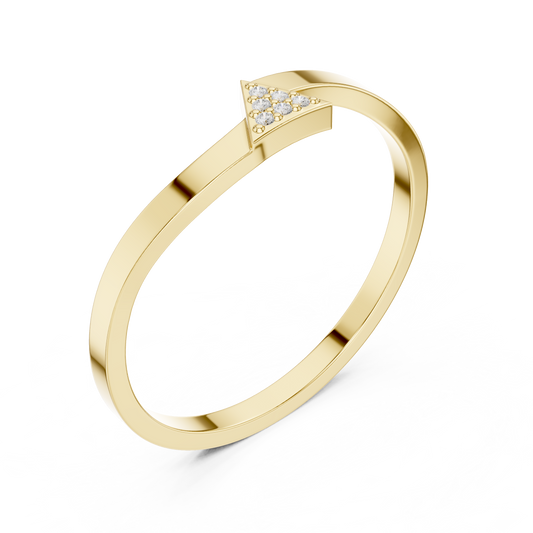 Minimalist Round Cut Lab Diamonds Wedding Band With Eternity Ring - view 4