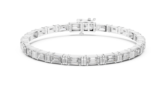 Emerald Cut Contemporary Tennis Bracelet - view 3