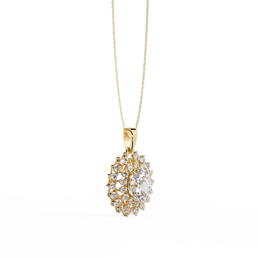 Round Sunburst Inspire Necklace - view 2