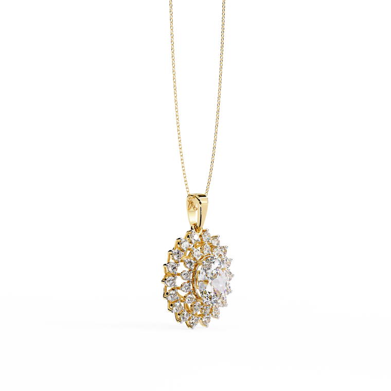 Round Sunburst Inspire Necklace - view 2