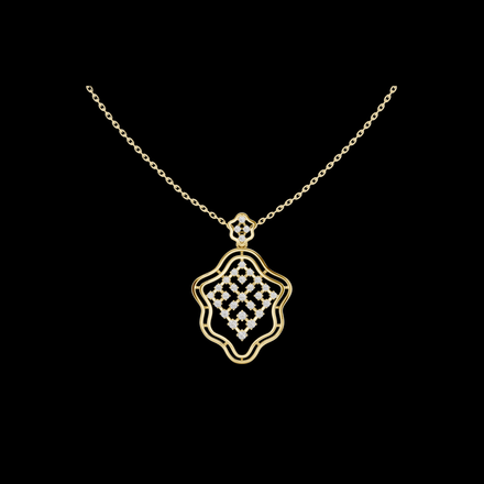 Openwork Quatrefoil Lab Grown Diamond Pattern Necklace