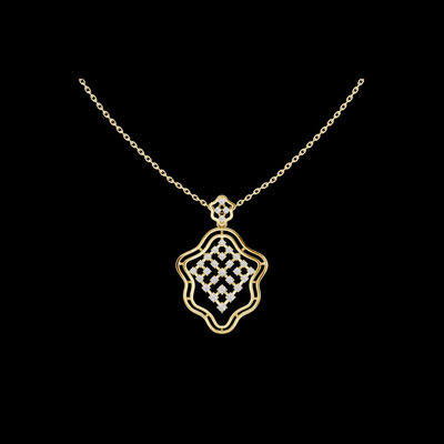Openwork Quatrefoil Lab Grown Diamond Pattern Necklace