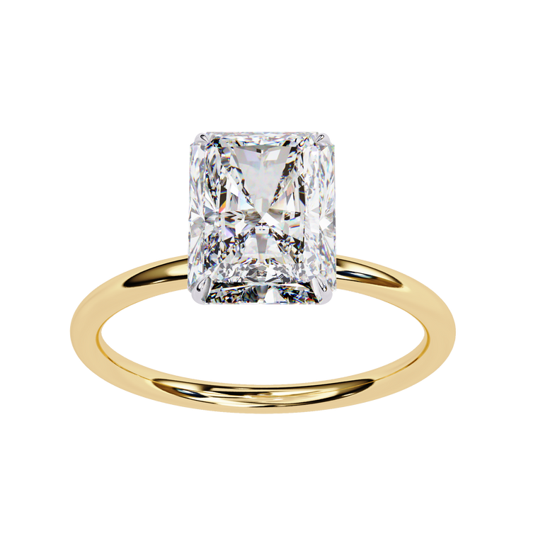 Radiant Cut Moissanite With Four Prong Solitaire Promise Ring - view 2