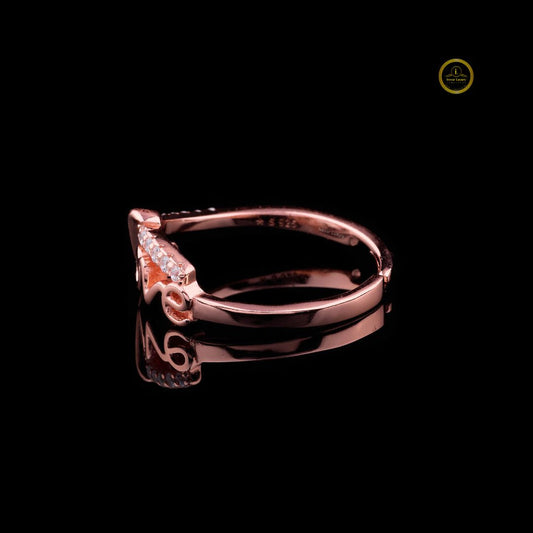 Minimalist Custom Round Cut Lab Diamond Love Wedding Band - view 3