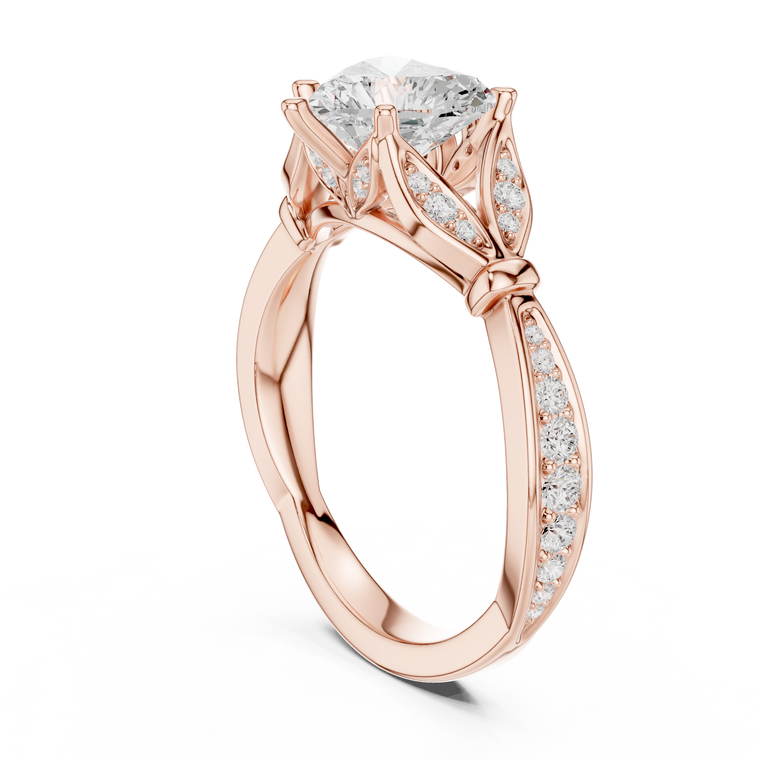 Heart Cut Lab Diamond Wedding Ring - view 2
