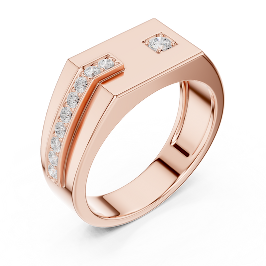 0.18 TCW Aurex Edge Structured Moissanite Band with Geometric Detailing - view 3