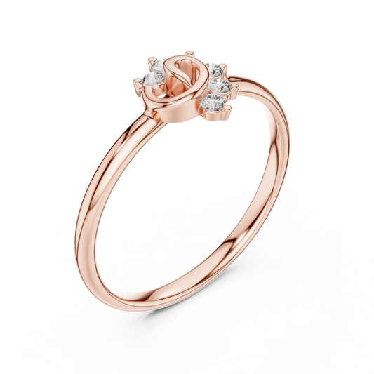 Interlocking Round Moissanite Halo Engagement Ring - view 3