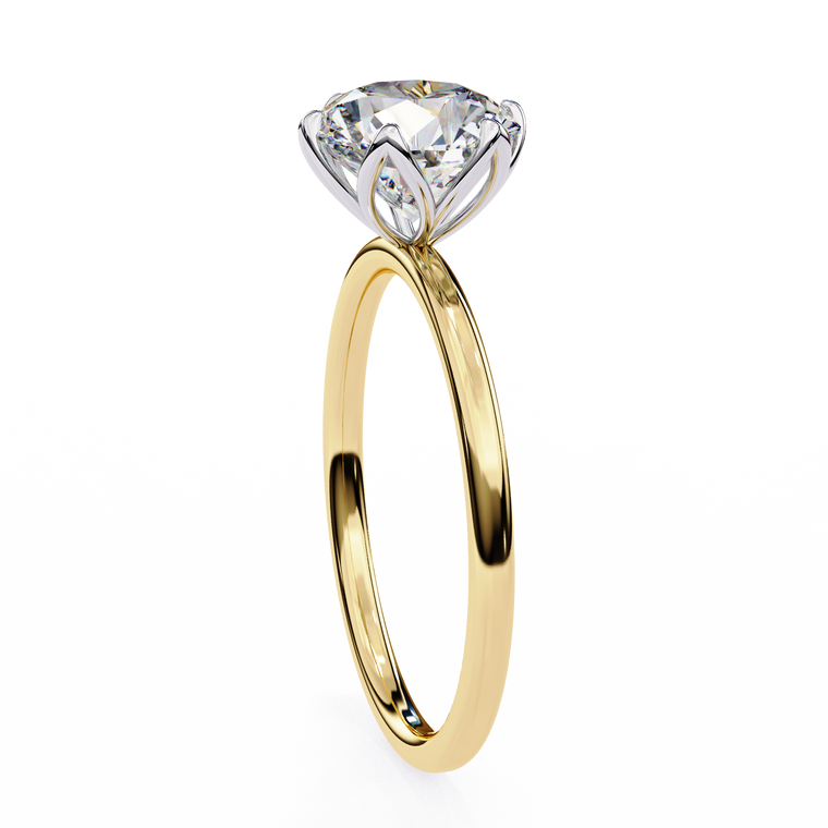 Round Cut Engagement Ring - view 2