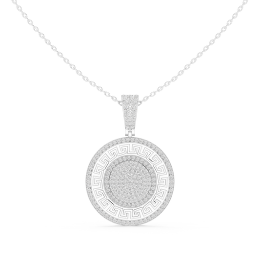 Circular Maze Motif Statement Charm Pendant - view 3