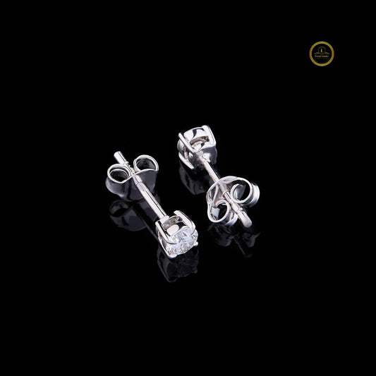 Brilliant Sparkle Round Cut Stud Earrings - view 4