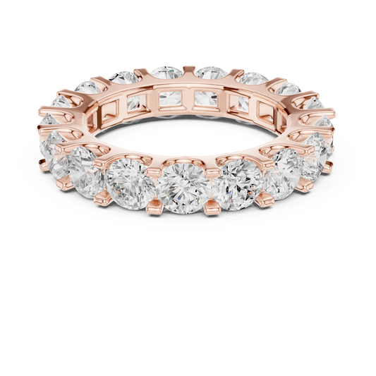 Round Brilliant Lab Diamond Full Eternity Band Ring - view 2