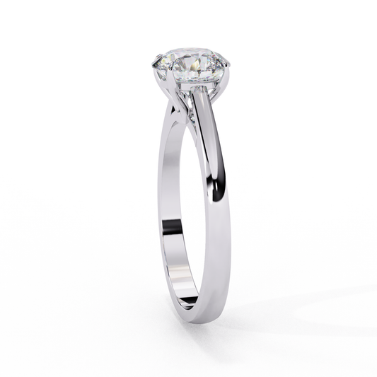 Round Brilliant Lab Diamond Solitaire Promise Ring - view 3