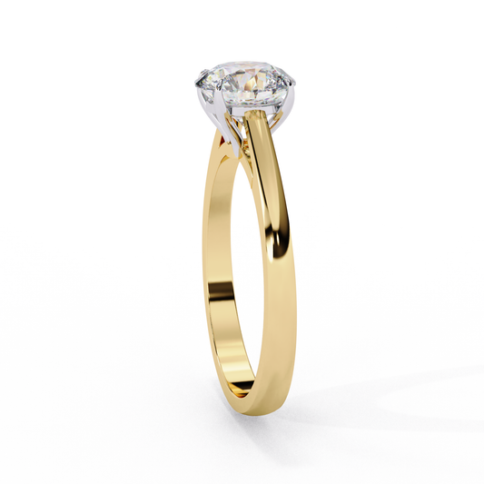 Round Brilliant Lab Diamond Solitaire Promise Ring - view 2