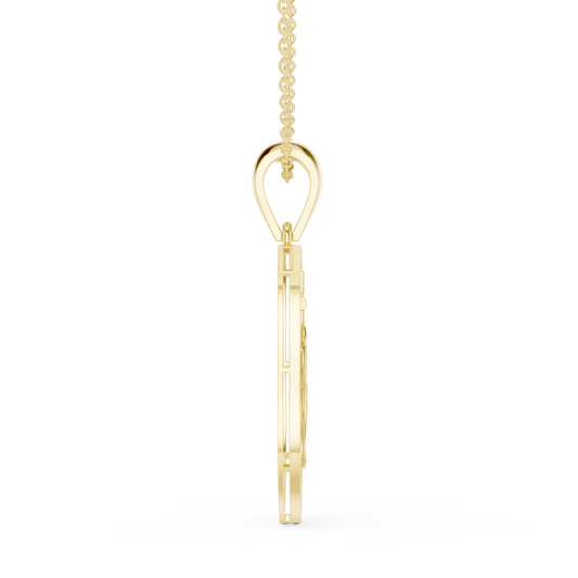 Dainty Geometric Shield Pendant - view 4