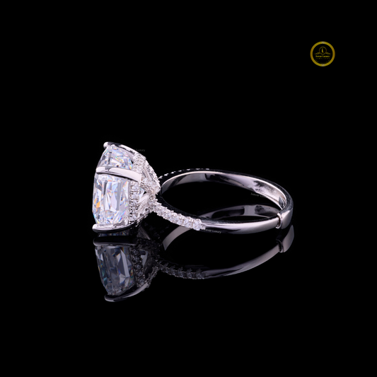 Radiant Cut Lab Diamond Solitaire Engagement Rings - view 3