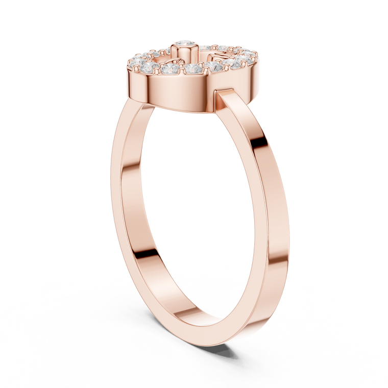 Open Oval Shape Halo Round Moissanite Statement Ring - view 2