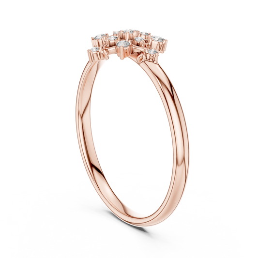 Round Lab Diamond Cluster Statement Ring - view 2