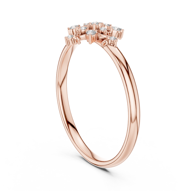 Round Lab Diamond Cluster Statement Ring - view 2
