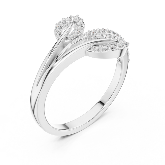 Marquise Moissanite Open Bypass Promise Ring - view 4
