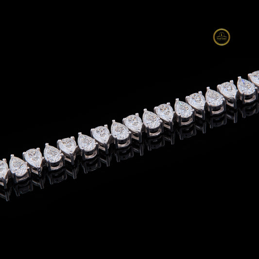 Pear Cut Moissanite Tennis Bracelet - view 4