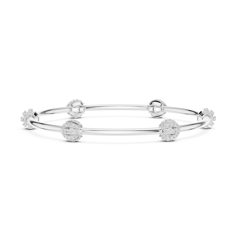 1.26 TCW Premium Luxury Moissanite Bracelet with Pave Studded Orb Accents - view 3