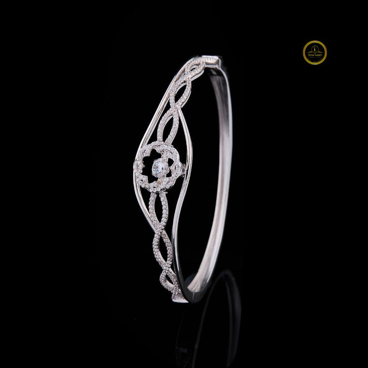 Intertwined Infinity Round Floral Motif Bracelet - view 2