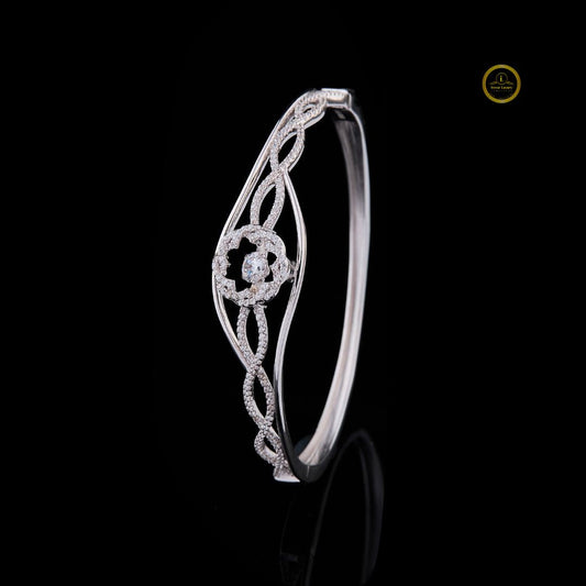 Intertwined Infinity Round Floral Motif Bracelet - view 2