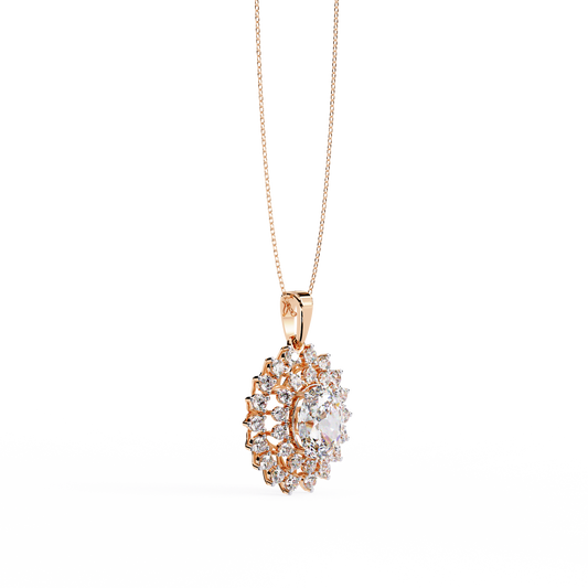 Round Sunburst Inspire Necklace - view 3