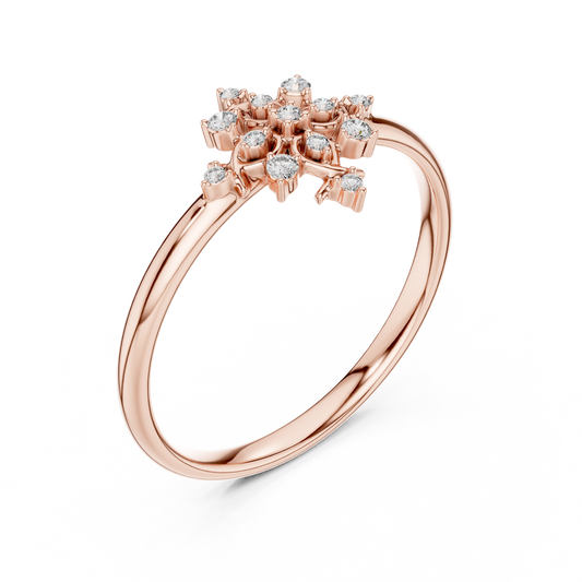 Round Lab Diamond Cluster Statement Ring - view 3