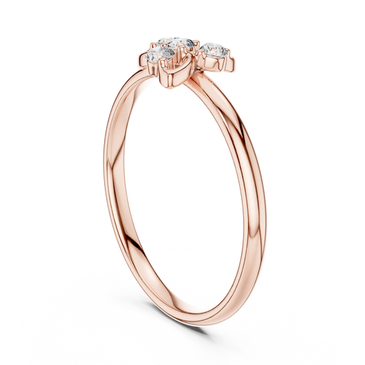 Sparkle Round Cut Lab Diamond Ring For Sunshine - view 3