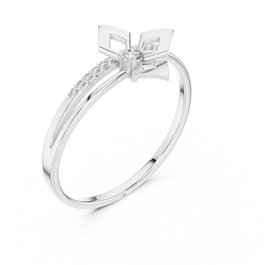 Geometric Moissanite Split Shank Engagement Ring - view 4
