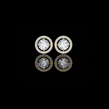 Exclusive designer round cut moissanite earrings