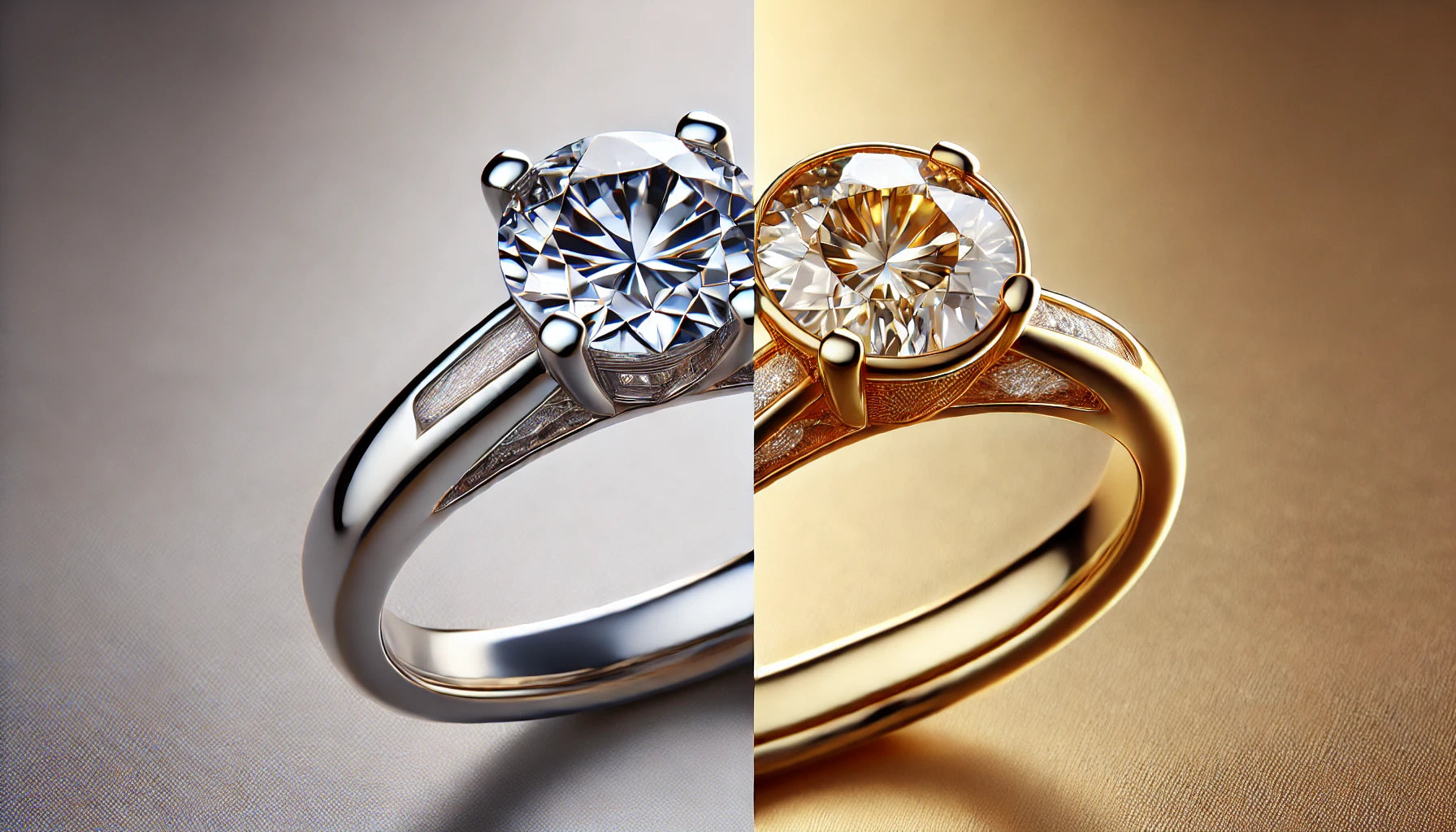 Platinum diamond rings for engagement vs Gold diamond rings.